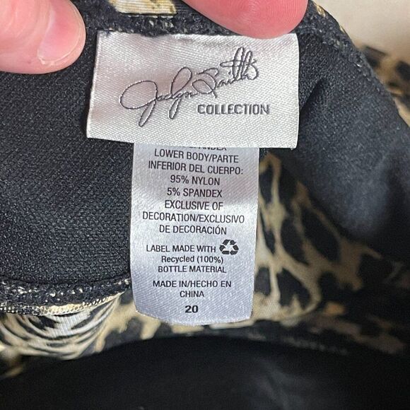 Jaclyn Smith Animal Print Plus Size Curvy Convertible Tankini Halter Bikini  20 - Picture 8 of 10